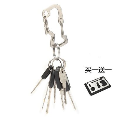 户外用品野营装备EDC工具开瓶器快挂 登山扣钩不锈钢