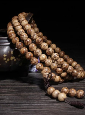 加里曼丹天然沉香佛珠108颗保真念珠项链木手串男女手链挂链2019