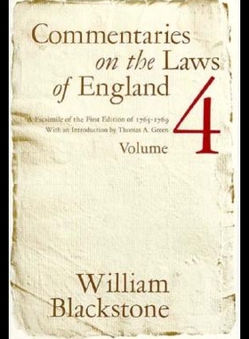 【预售】Commentaries on the Laws of England, Volume 4: