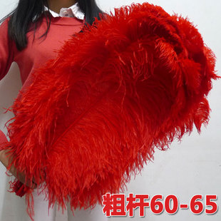 60至65cm粗杆宽毛鸵鸟羽毛 狂欢节桑巴舞人妖舞蹈饰品配件婚庆