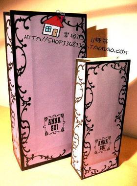Anna Sui安娜苏多用紫色梦幻魔幻购物礼品包装纸袋大号