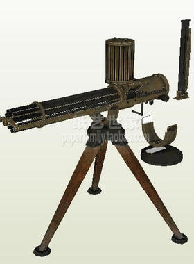 需自己做 70012 Gatling Gun格特林重型机枪盖特机炮 3D纸模型DIY