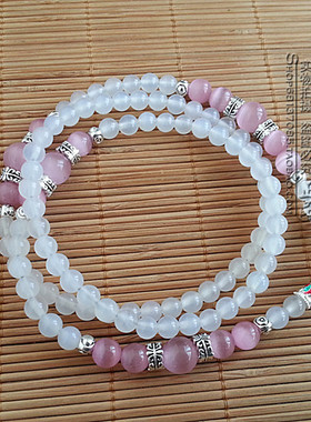 粉色项链泰国佛牌其他款式白玛瑙