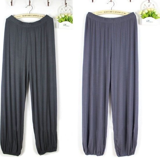 夏季超大碼男裝寬松休閑褲中老年高腰功夫燈籠褲子莫代爾瑜伽長褲在類目 男裝, 休閒褲中 - 來自Buy2taobao.com提供專業的淘寶代購服務