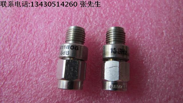 RADIALL R411806 6dB DC-18GHz 2W SMA RF 射频微波同轴固定衰减器 质量包好，包能用 可提供详细测试图 成色好 名 称：同轴固定衰减器 品 牌：RADIALL 型 号：R411806