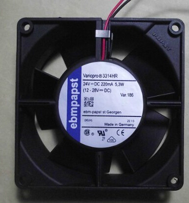 3314HR 全新原装德国ebmpapst DC24V 5.3W 92*92*32MM变频器风扇