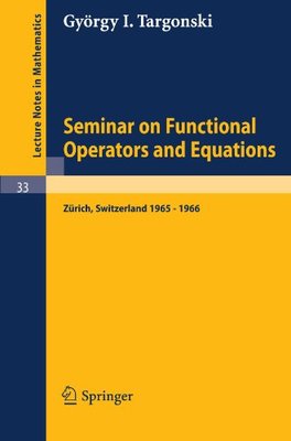 【预订】Seminar on Functional Operators and ...