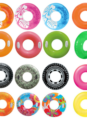 原装INTEX游泳圈 成人加厚男女充气救生圈 加大儿童腋下