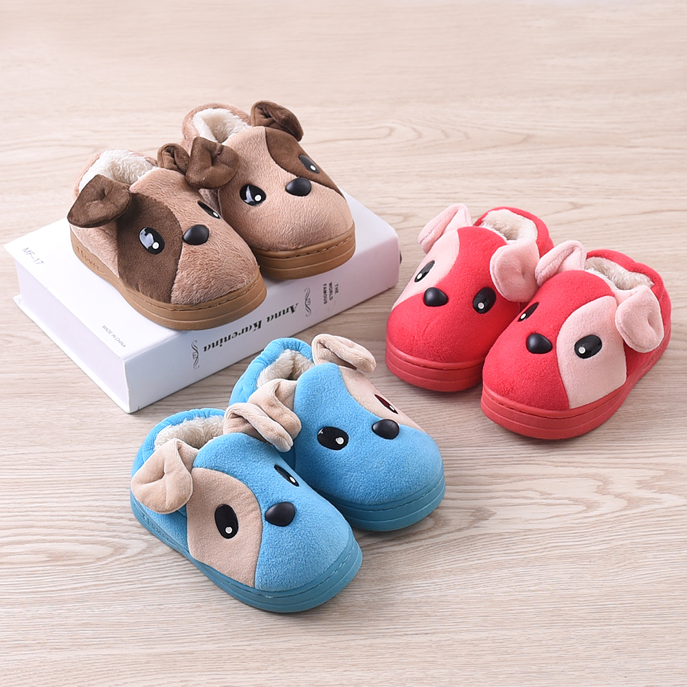Chaussons enfants en suède pour hiver - semelle tendon - Ref 1018091 Image 1