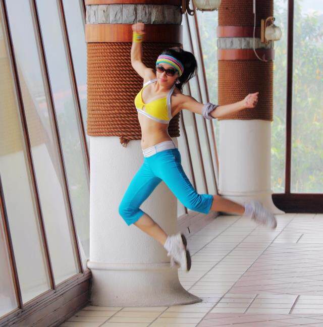 新款特价JennyQ健身服/街舞跳操肚皮舞爵士拉丁/运动背心长裤套装