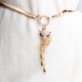 饰连衣裙夏季 弹力松紧腰带女细装 百搭加长毛衣腰链配裙子 时尚 韩版