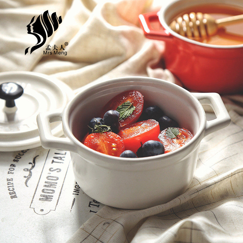 双耳带盖陶瓷烤碗 汤碗杯烘焙蛋糕模甜品餐具布丁燕窝碗欧式包邮|msdalam kategori pinggan mangkuk, pinggan mangkuk, Bowl - dari Buy2taobao.com untuk memberikan perkhidmatan ejen Taobao profesional membeli