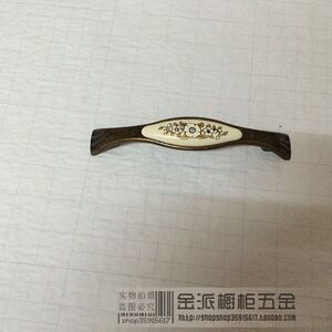 小金花陶瓷拉手古典古铜拉手欧式拉手抽屉把手青古