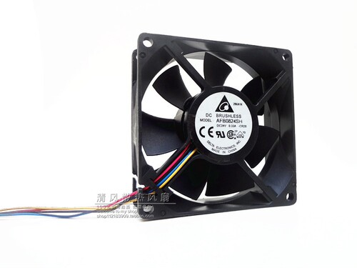 8CM 8厘米 8025 双滚珠变频器风扇 24V 0.33A 4线 AFB0824SH