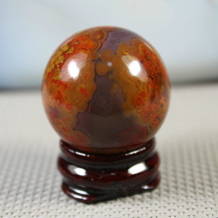 【战国红专卖】天然宣化上谷战国红玛瑙精品 大圆珠散珠 30mm圆球