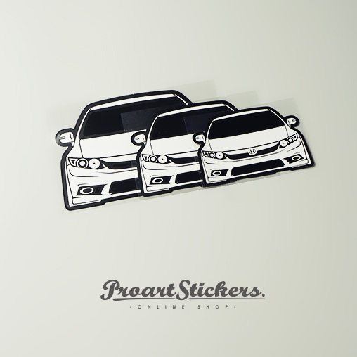 思域原创三角窗挡风玻璃反光车贴