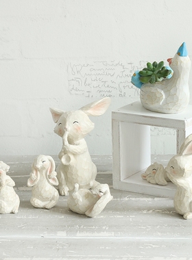 可爱风儿童房桌面装饰树脂工艺品