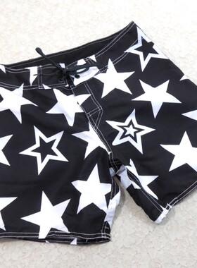 RY1188 Censored 女款黑底白星沙滩裤 XS XL