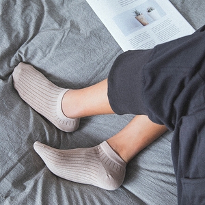 5双装男士低帮纯棉船袜