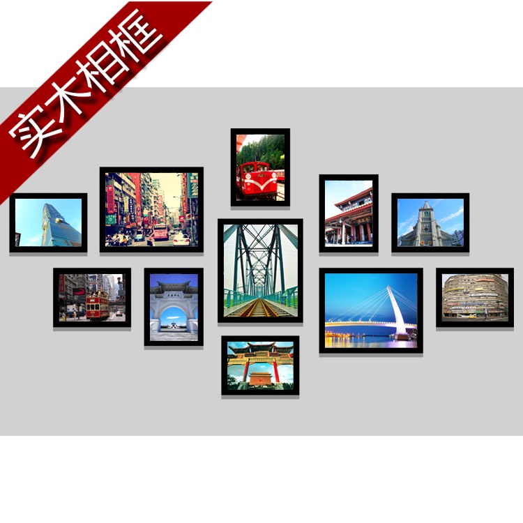 台湾餐厅宾馆建筑风景壁画照片墙