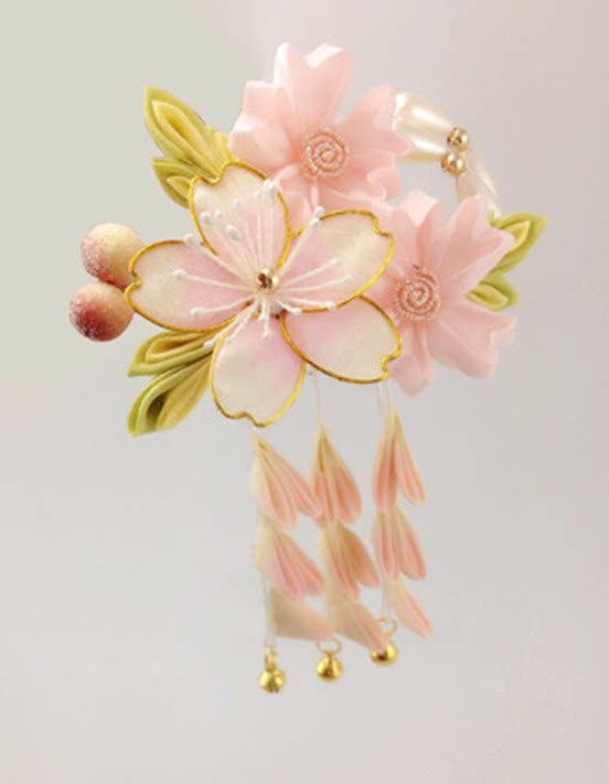 和风发簪/日本细工花簪/浴衣发饰/日式/森女手作/和风发饰/cos