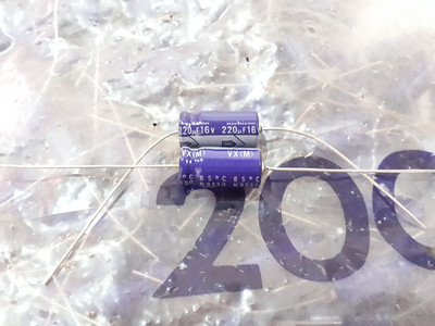 日本尼吉康 发烧胆机 轴向卧式 电解电容 16V220UF 220UF16V 8*16