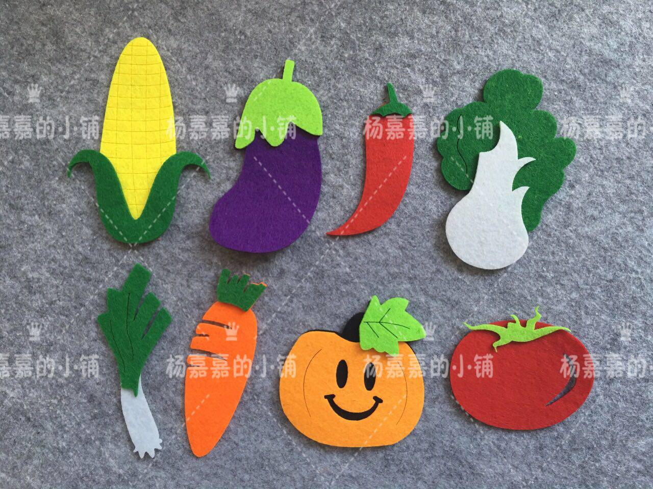 幼儿园小中大班娃娃家仿真水果蔬菜不织布贴片