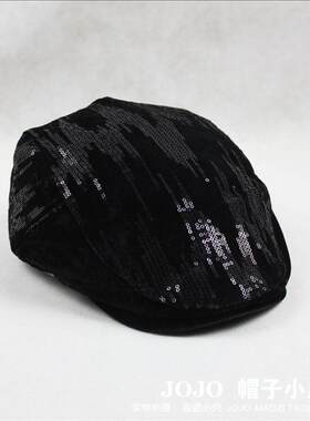 宇莹品牌春夏新款亮片贝雷帽帽子