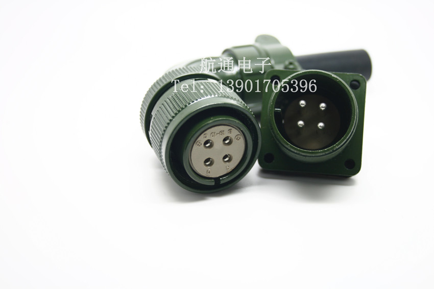 5015系列连接器 美军标 航空插头 ms18-10s 4芯 可加工焊接