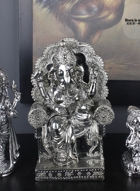 树脂电镀印度象神尼萨东南亚桌面