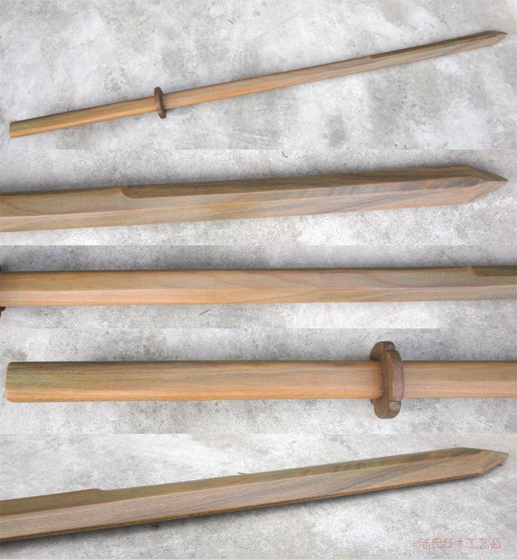 有专业设计图高档红檀木剑绿檀木单刃双刃木剑木刀长剑可定制