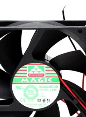 永立 MAGIC MGA8024YR-O25 24V 0.26A 8CM 液压 变频器 散热风扇