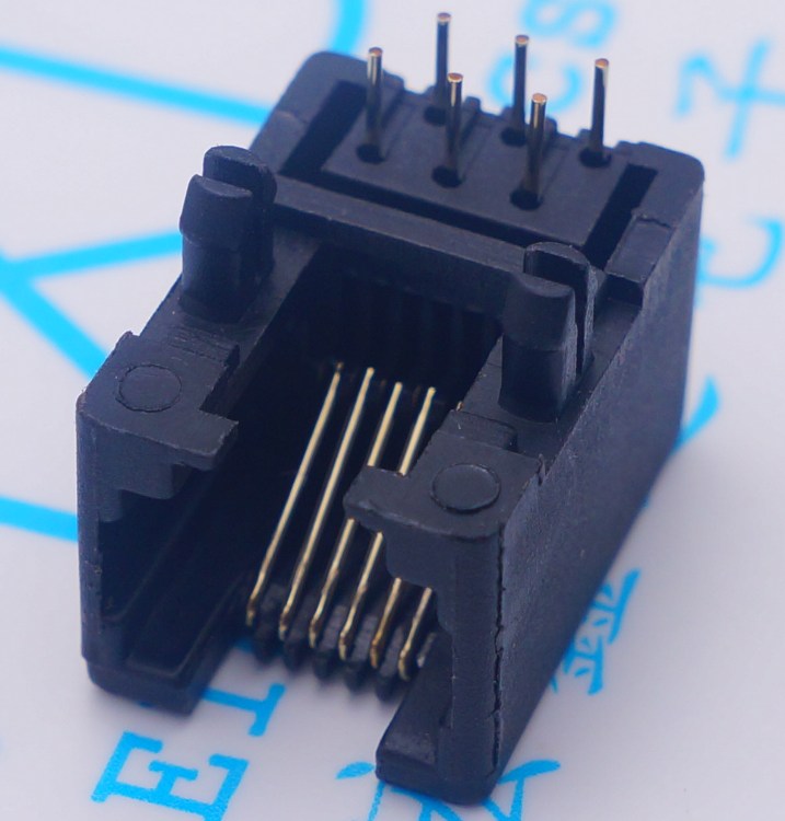 RJ11²å×ù 95001 6P6 ºÚÉ«6P6C RJ12µç»°²å×ù 95001-6P6Cĸ×ù