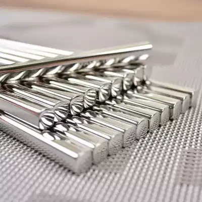 18-10 stainless steel chopsticks 304 non-slip chopsticks all-square chopsticks
