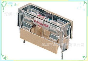 5*20mm 黄色保险丝座 盒 带透明盖 PCB版 线路板保险丝座 6x30mm