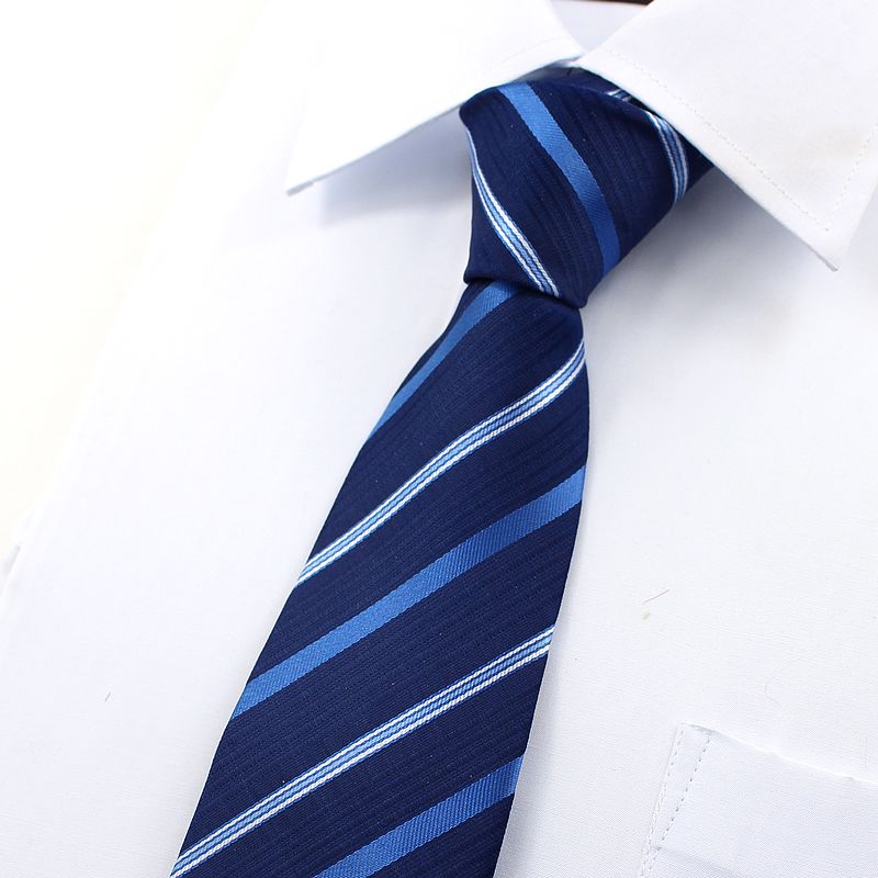 普通型色织涤丝休闲风领带新品
