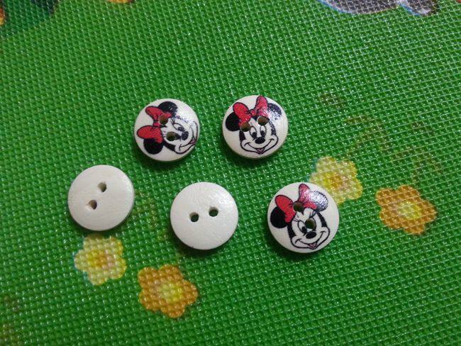 可爱Mickey Mouse图案毛衣纽扣15MM