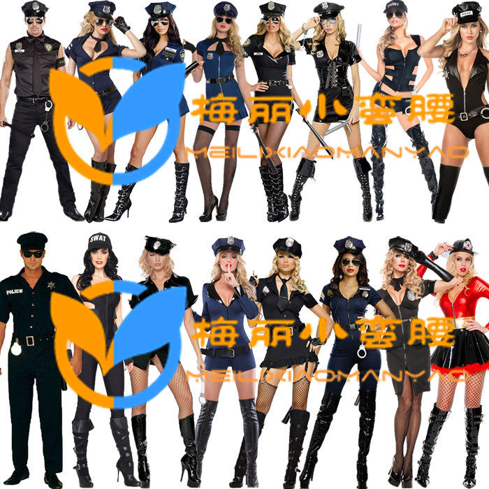 万圣节cosplay性感女军官夜店女警制服诱惑演出服警察装角色扮演