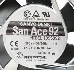 厂家直销109S092 200V 220V 11/10W 0.07A 9025 9CM山洋铝框风扇