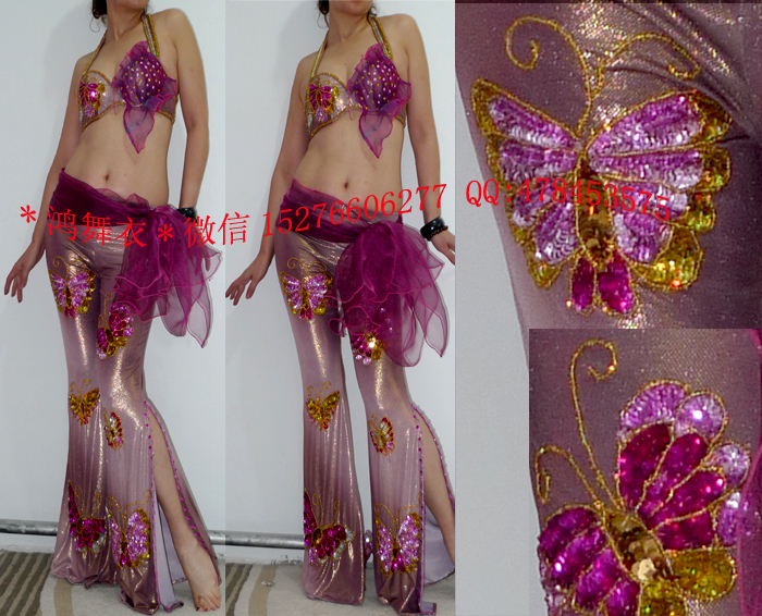鸿舞衣 肚皮舞演出服 蝴蝶翩翩 裤套