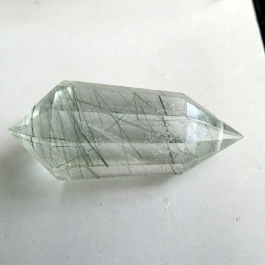 天然绿发晶毛衣链吊坠