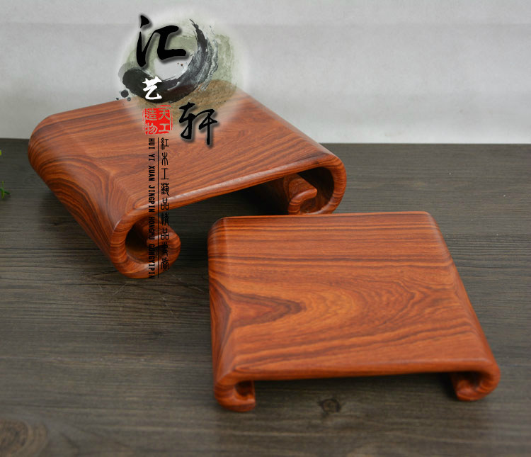 红木红檀书卷几独木整料长方台奇石玉器木雕摆件香炉茶壶盆景底座