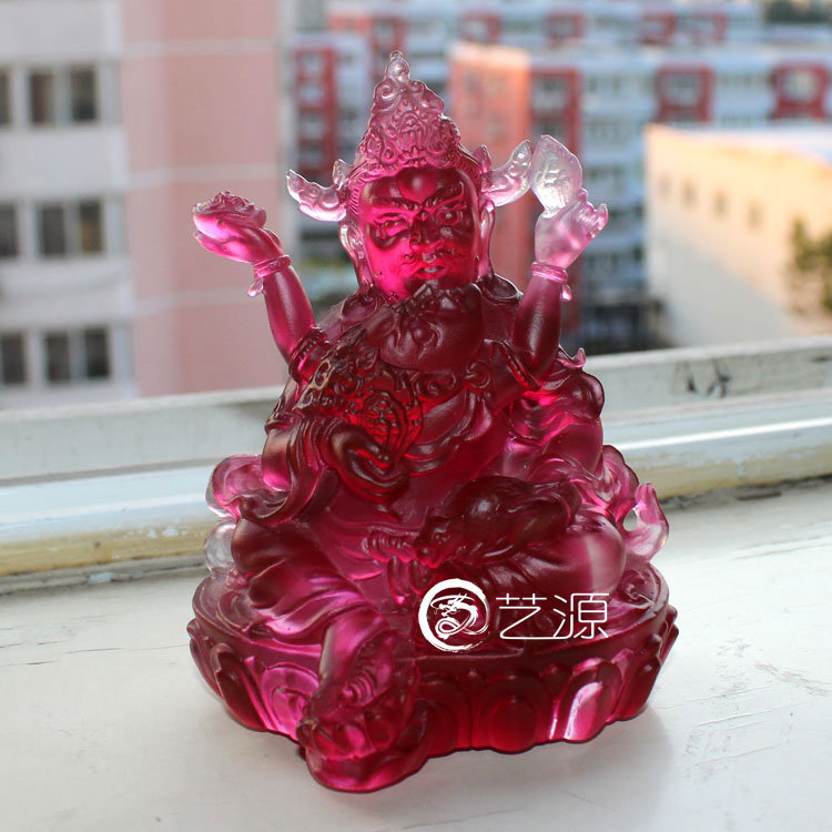 琉璃佛像摆件时尚创意家居装饰品五路财神佛堂客厅摆设个性定制