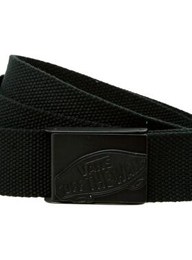 VANS纯黑色经典休闲布面编织腰带男包邮美国直邮B11417T