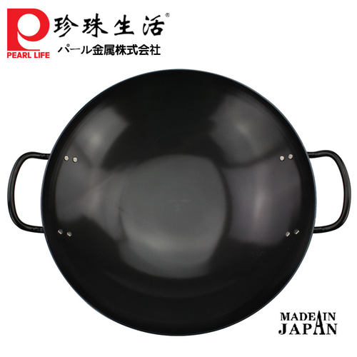 日本进口珍珠生活铁锅 36cm无涂层纯铁炒锅 加厚2.3mm炒菜锅 - 封面