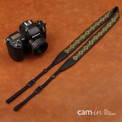 cam-in绣花民族风单反数码相机背带 微单相机肩带挂脖挂绳cam8441