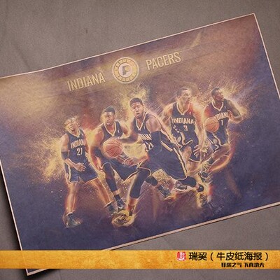 NBA球队海报印第安纳步行者队
