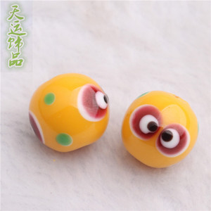 新款日式琉璃珠 蜻蜓眼琉璃珠 14mm 天运饰品