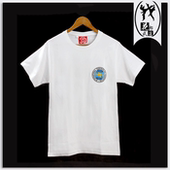 经典 款 热卖 花郎武道 ITF跆拳道白色T恤教练后卫高质量纯棉修身