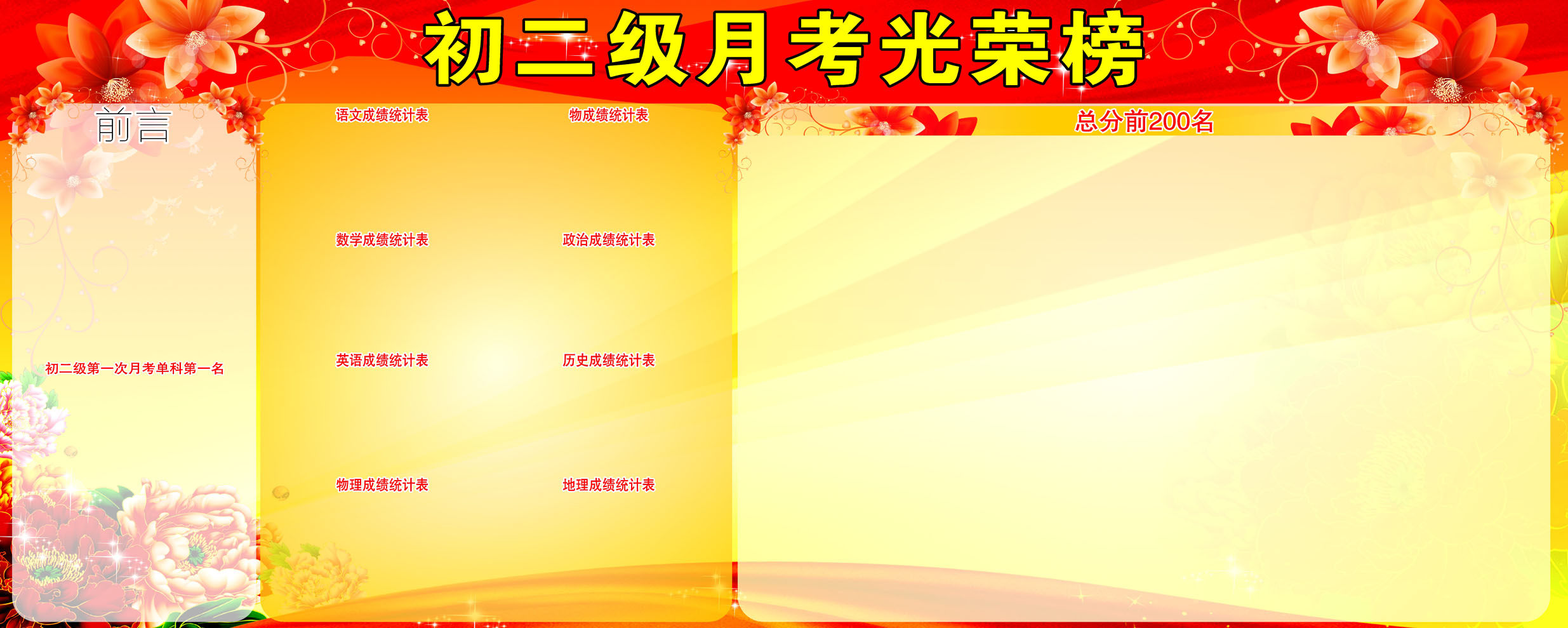 757海报印制展板写真喷绘18学校园考月考成绩公布示栏